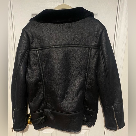 Aviator Leather Jacket - Picture 3 of 4